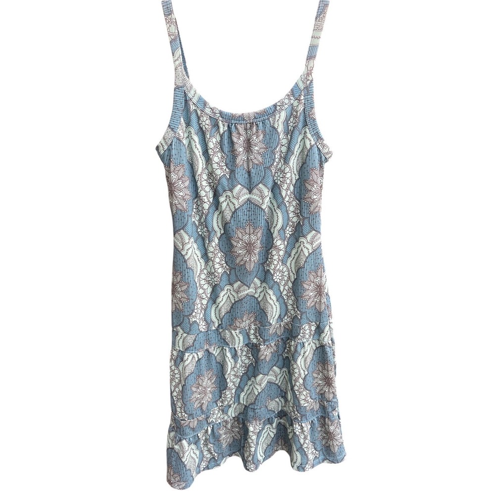 Prana Dress Womens Large Built in Bra Sundress Comfort Midi‎ Stretchy Casual 4D